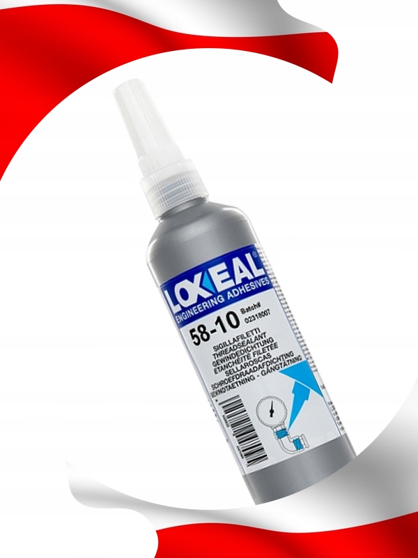 KLEJ DO GWINTÓW USZCZELNIACZ LOXEAL 58-10 ODPORNY NA GLIKOL 250 ml