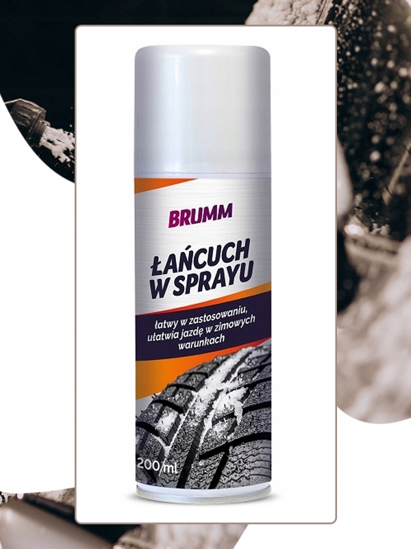 ŁAŃCUCH W SPRAYU BRUMM NA ŚNIEG ZIMA 200 ml
