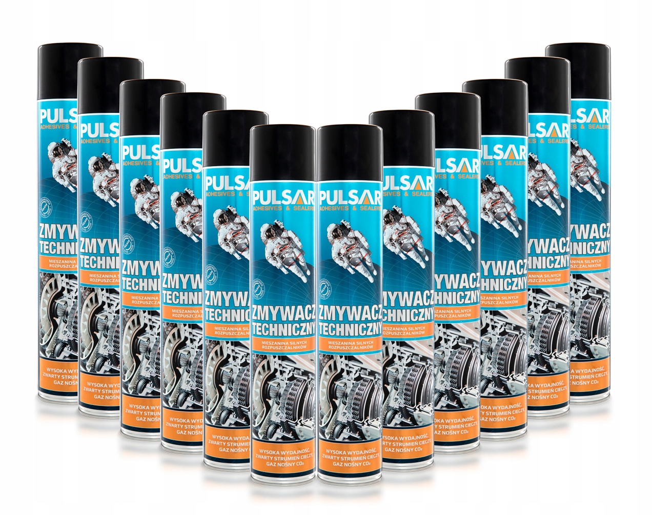 ZMYWACZ TECHNICZNY PULSAR USUWA KLEJE SMARY WOSKI OLEJE SPRAY 750 ml x12