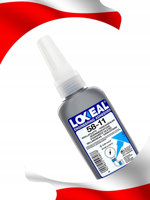 KLEJ DO POŁĄCZEŃ GWINTOWYCH USZCZELNIACZ LOXEAL 58-11 WYSOKA LEPKOŚĆ 50 ml