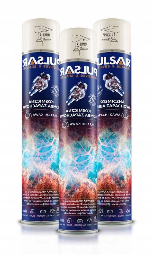ODŚWIEŻACZ POWIETRZA SPRAY PULSAR ZAPACH KAWA 750 ml x3