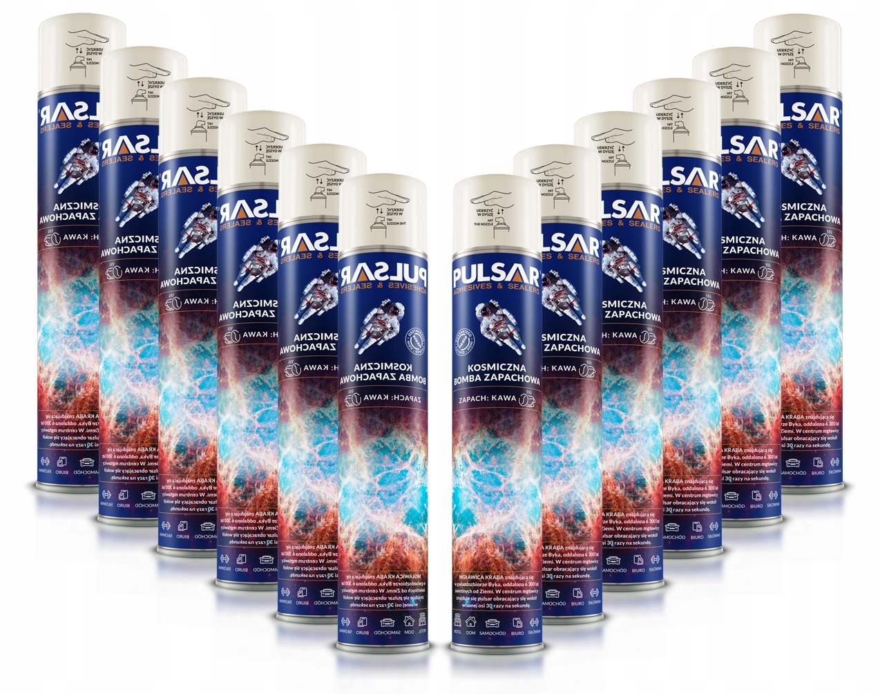 ODŚWIEŻACZ POWIETRZA SPRAY PULSAR ZAPACH KAWA 750 ml x12