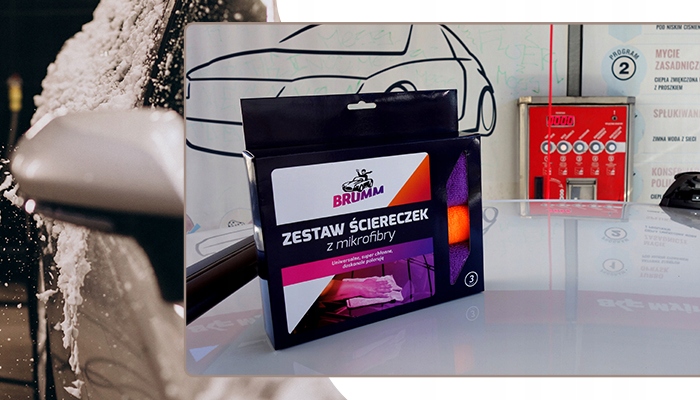 MIKROFIBRA BRUMM ZESTAW ŚCIERECZEK Z MIKROFIBRY 3 szt UNIWERSALNE