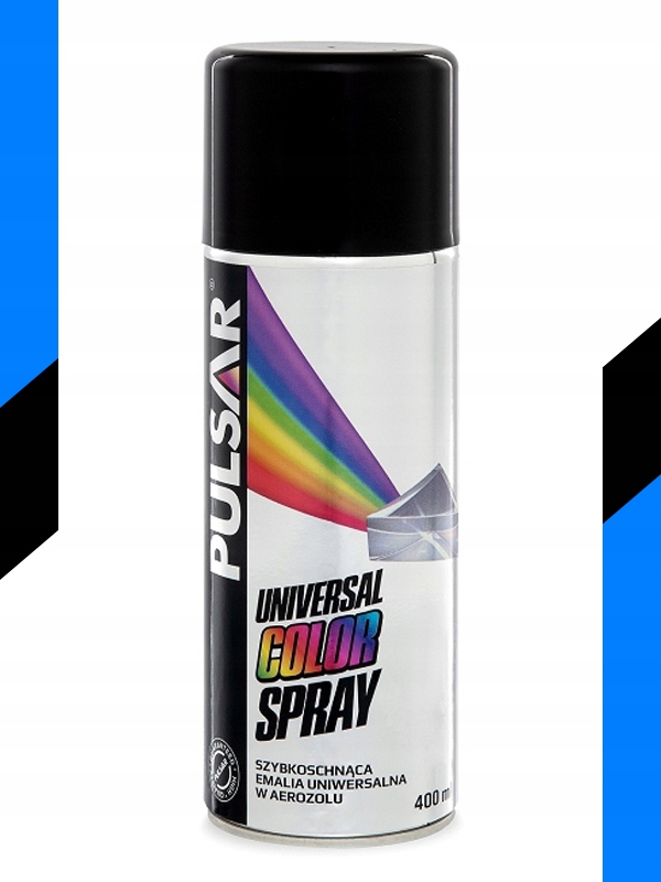 FARBA LAKIER CZARNY POŁYSK PULSAR SPRAY RAL 9005 400 ml