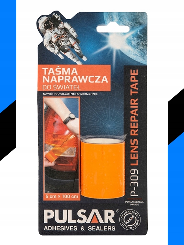 TAŚMA NAPRAWCZA DO ŚWIATEŁ KIERUNKOWSKAZU POMARAŃCZOWA PULSAR KP309 1m