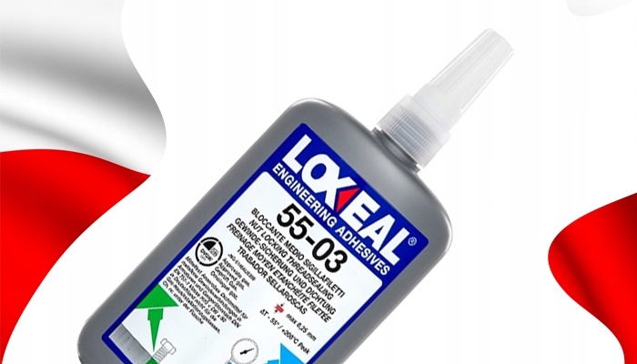 KLEJ DO GWINTÓW NIEBIESKI DO USZCZELNIANIA ŚRUB ŚREDNI LOXEAL 55-03 250 ml