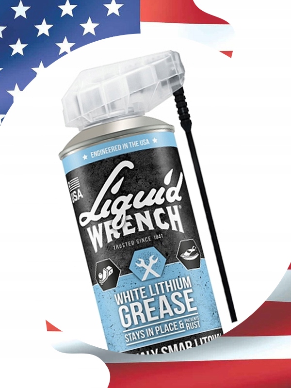 SMAR BIAŁY LITOWY W SPRAYU LIQUID WRENCH DO ZAWIASÓW KŁÓDEK 380 ml