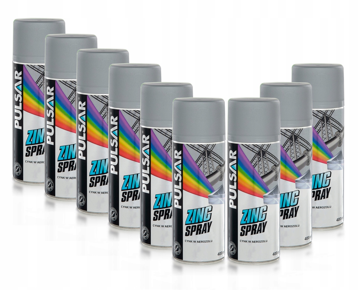CYNK W SPRAYU PULSAR OCYNK PODKŁAD ANTYKOROZYJNY 400 ml x9