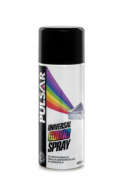 LAKIER CZARNY POŁYSK PULSAR SPRAY RAL 9005 400 ml