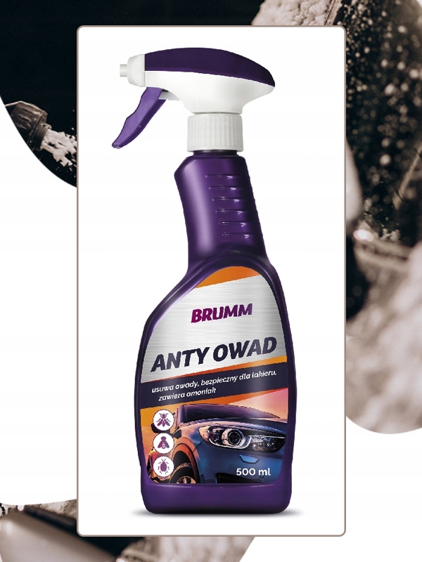 PŁYN DO USUWANIA OWADÓW BRUMM DO SZYB REFLEKTORÓW LUSTEREK ATOMIZER 500 ml