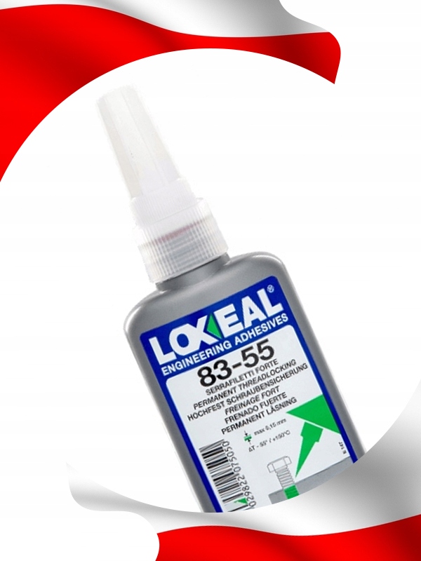 KLEJ DO GWINTÓW MOCNY LOXEAL 83-55 WYSOKA WYTRZYMAŁOŚĆ 50 ml