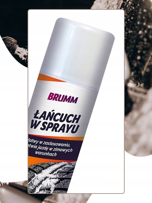 ŁAŃCUCH W SPRAYU BRUMM NA ŚNIEG ZIMA 200 ml