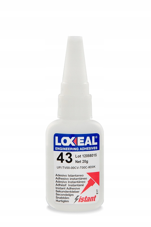 KLEJ CYJANOAKRYLOWY Z AKTYWATOREM DO SKÓRY DREWNA LOXEAL 43 20 g + 150 ml