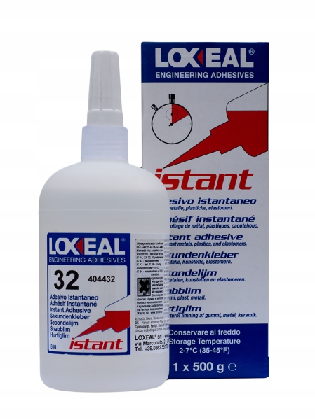 KLEJ CYJANOAKRYLOWY Z AKTYWATOREM DO PLASTIKÓW LOXEAL 32 500 g + 150 ml