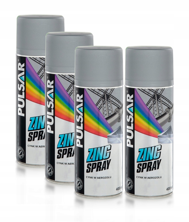 CYNK W SPRAYU PULSAR OCYNK PODKŁAD ANTYKOROZYJNY 400 ml x4