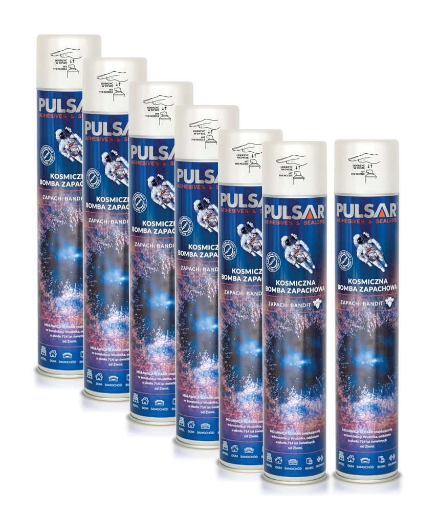 ODŚWIEŻACZ POWIETRZA SPRAY PULSAR ZAPACH DLA MĘŻCZYZN BANDIT 750 ml x7