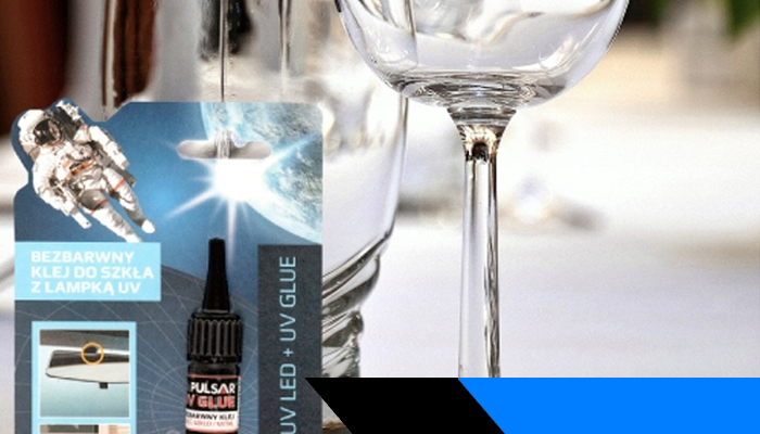 KLEJ UV DO SZKŁA I METALU BEZBARWNY + LAMPKA PULSAR 3 g