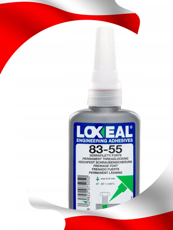 KLEJ DO GWINTÓW MOCNY LOXEAL 83-55 WYSOKA WYTRZYMAŁOŚĆ 50 ml