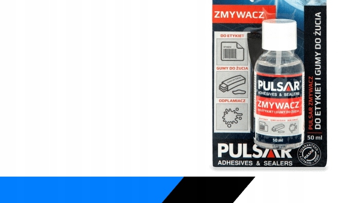 ZMYWACZ DO NAKLEJEK ETYKIET GUMY DO ŻUCIA PULSAR ODPLAMIACZ 50 ml