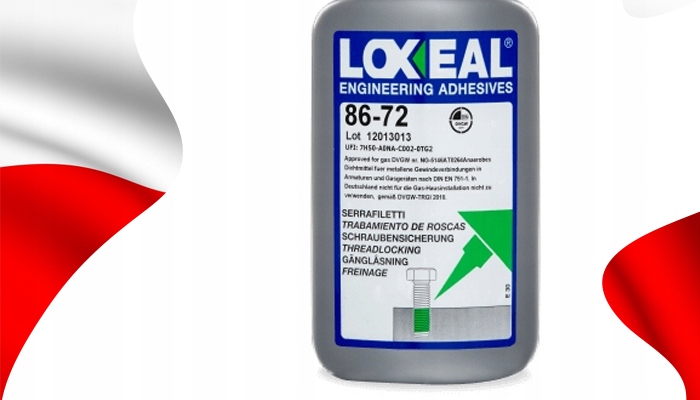 KLEJ DO GWINTÓW ŚRUB LOXEAL 86-72 MOCNY NAJWYŻSZA JAKOŚĆ POŁĄCZENIA 250 ml