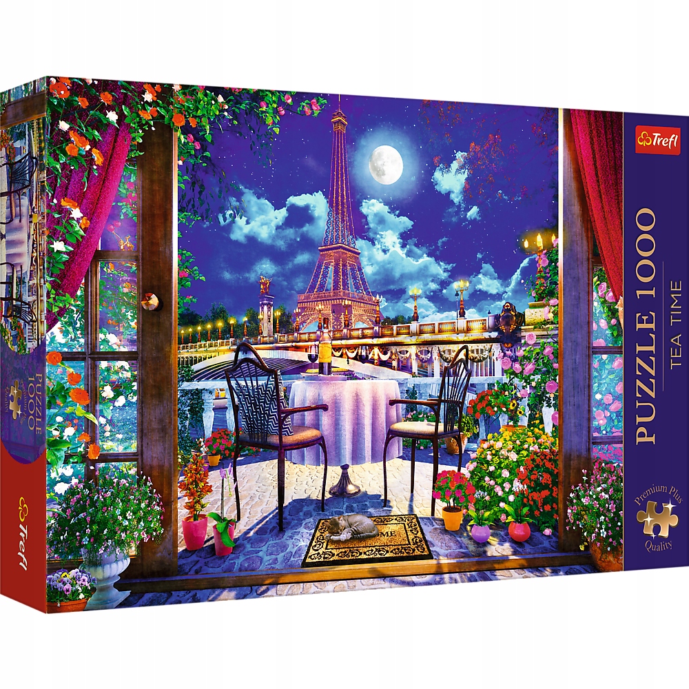 Puzzle 1000 Tea Time: Paryż w blasku księżyca (10843)