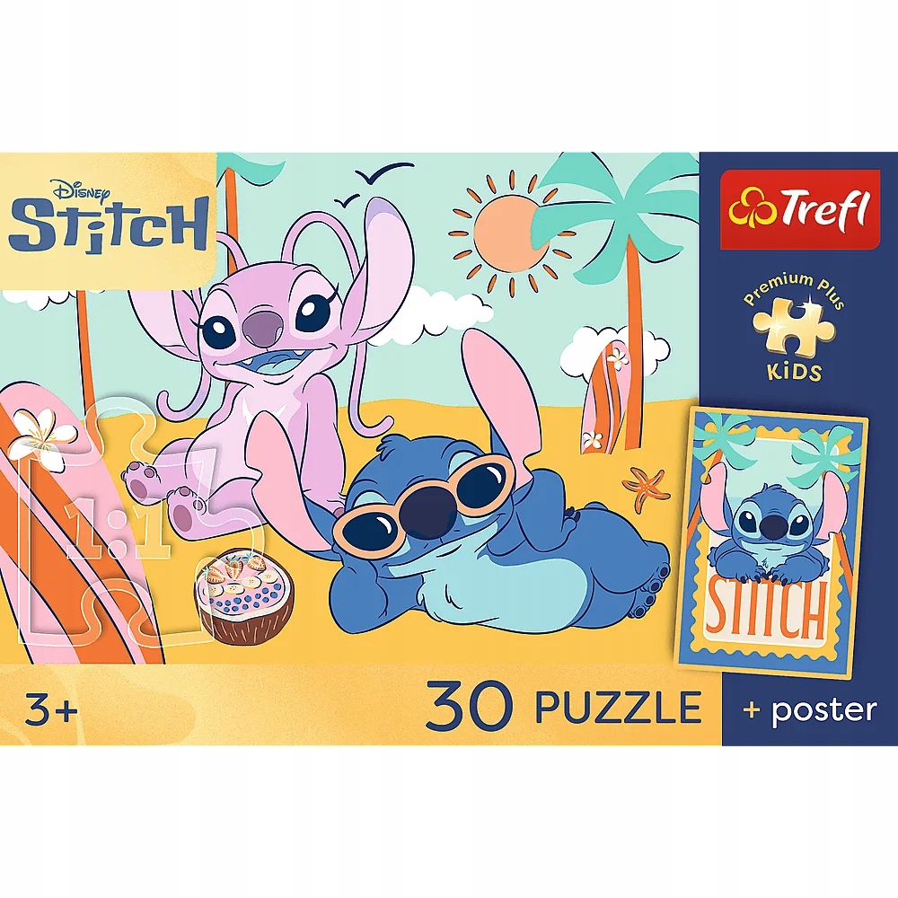 Puzzle 30 Premium Plus Kids: Uśmiech Stitcha, Lilo & Stitch (18341)