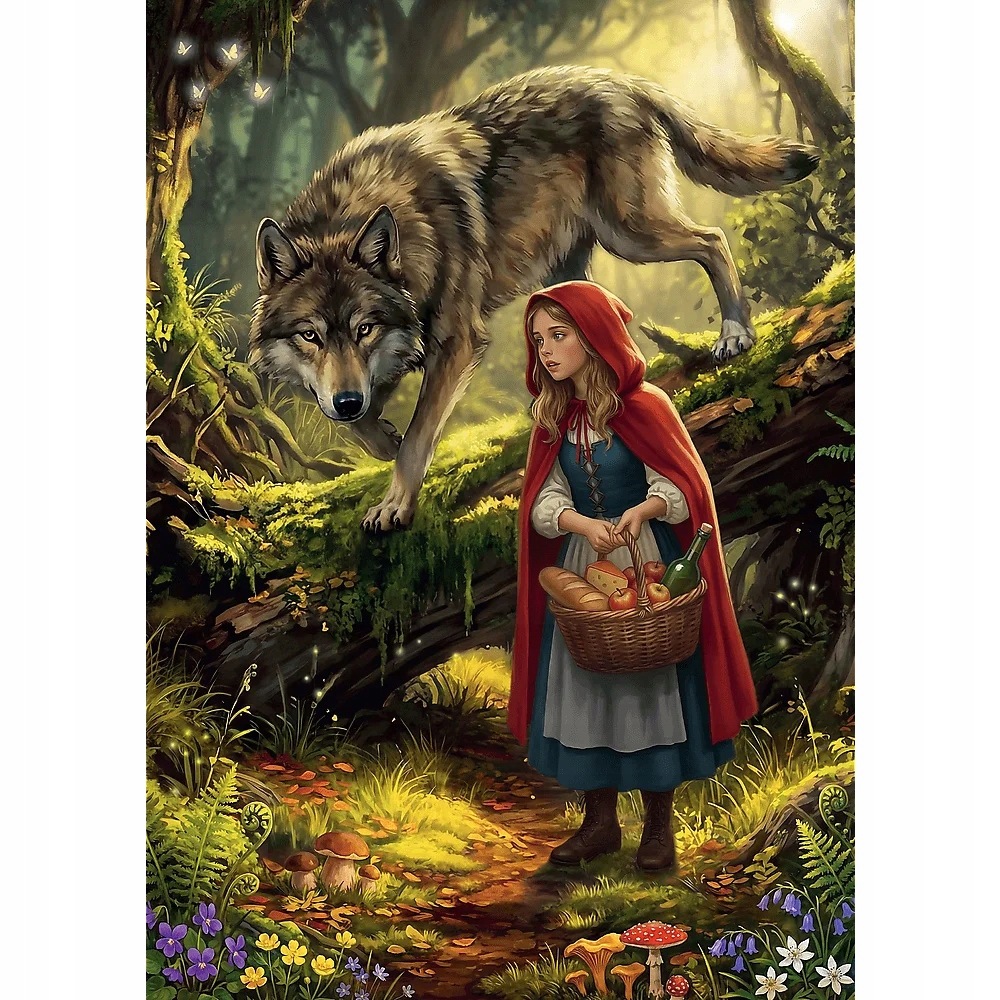 Puzzle 500 Enchanted Fairy Tales: Czerwony Kapturek i Wilk (37632)