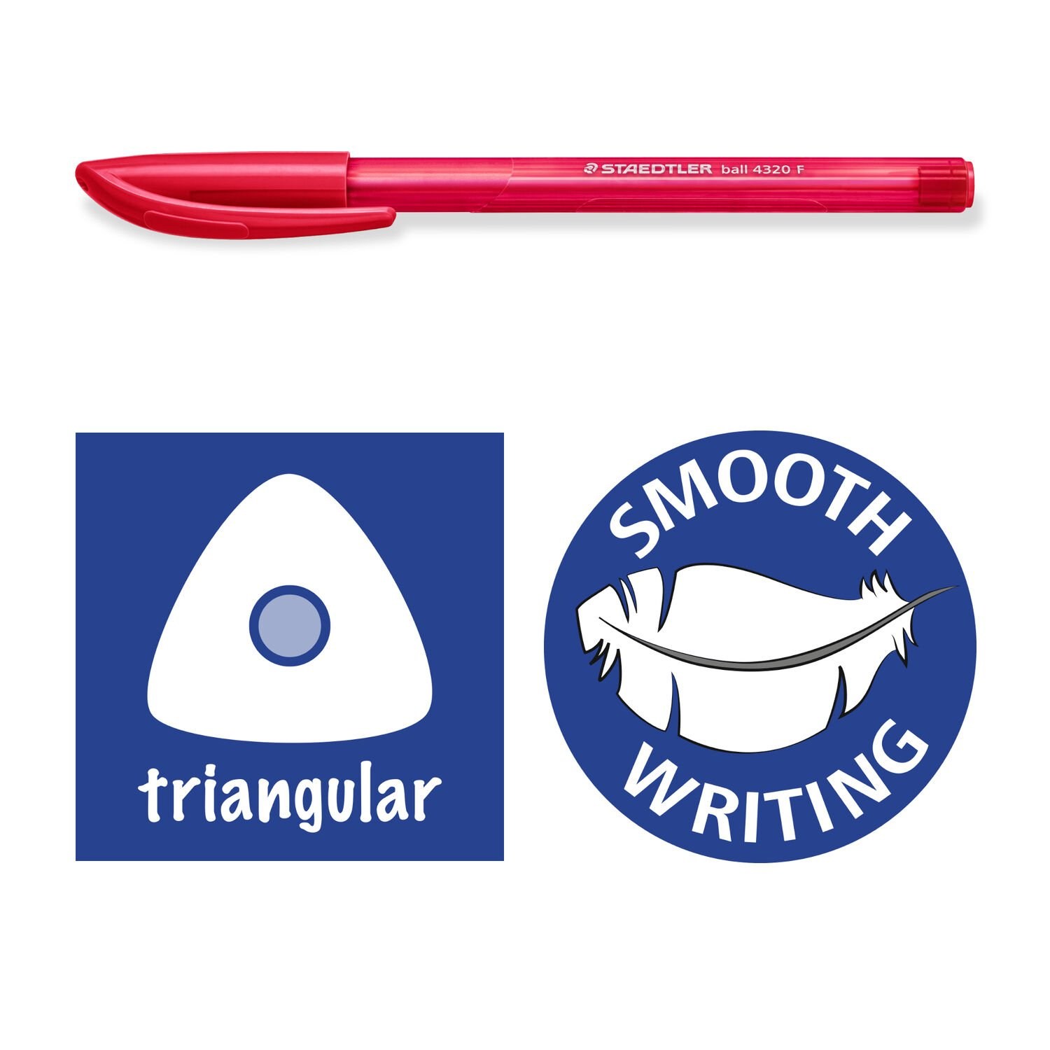 Długopis jednorazowy, trójkątny 4320, F, czarny, Staedtler (4320 F-9)