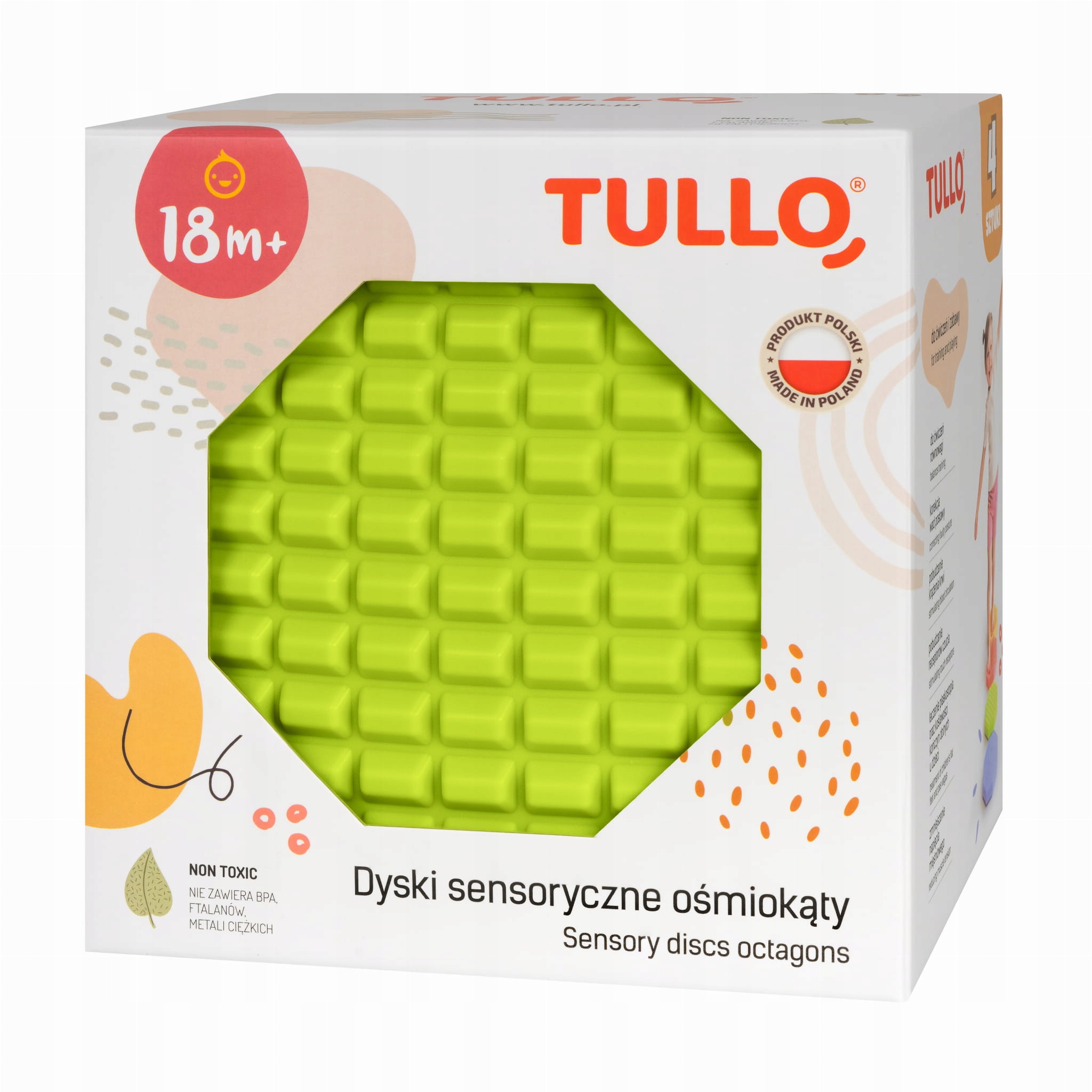 Dyski sensoryczne ośmiokąty 4 szt (6167)