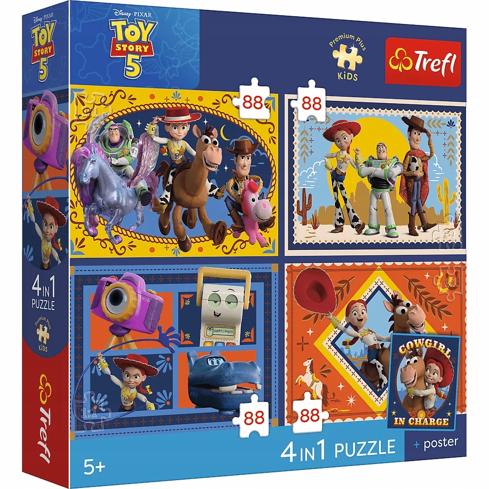 Puzzle 4x88: Czas zabawek, Toy Story 5 (34701)