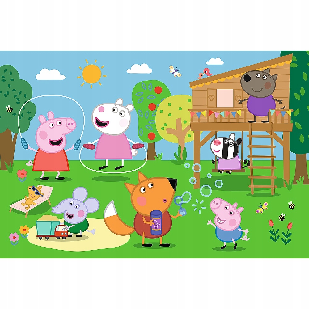 Puzzle 24 Maxi: Zabawy na polanie, Świnka Peppa (14342)