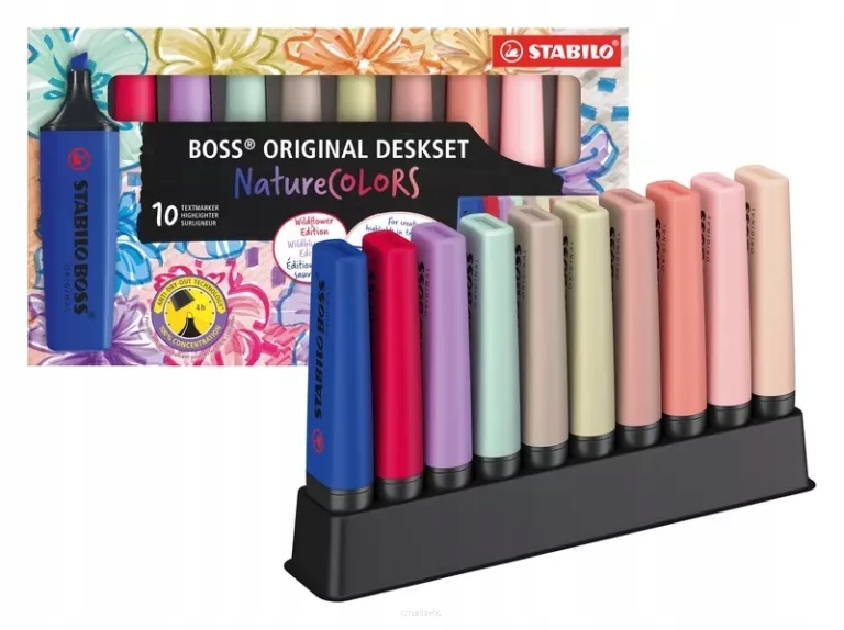 Zakreślacz STABILO Boss Wildflowers Nature Colors 10 sztuk (7010-3-5)