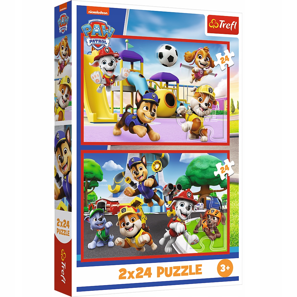 Puzzle 2x24 Psi dzień zabaw