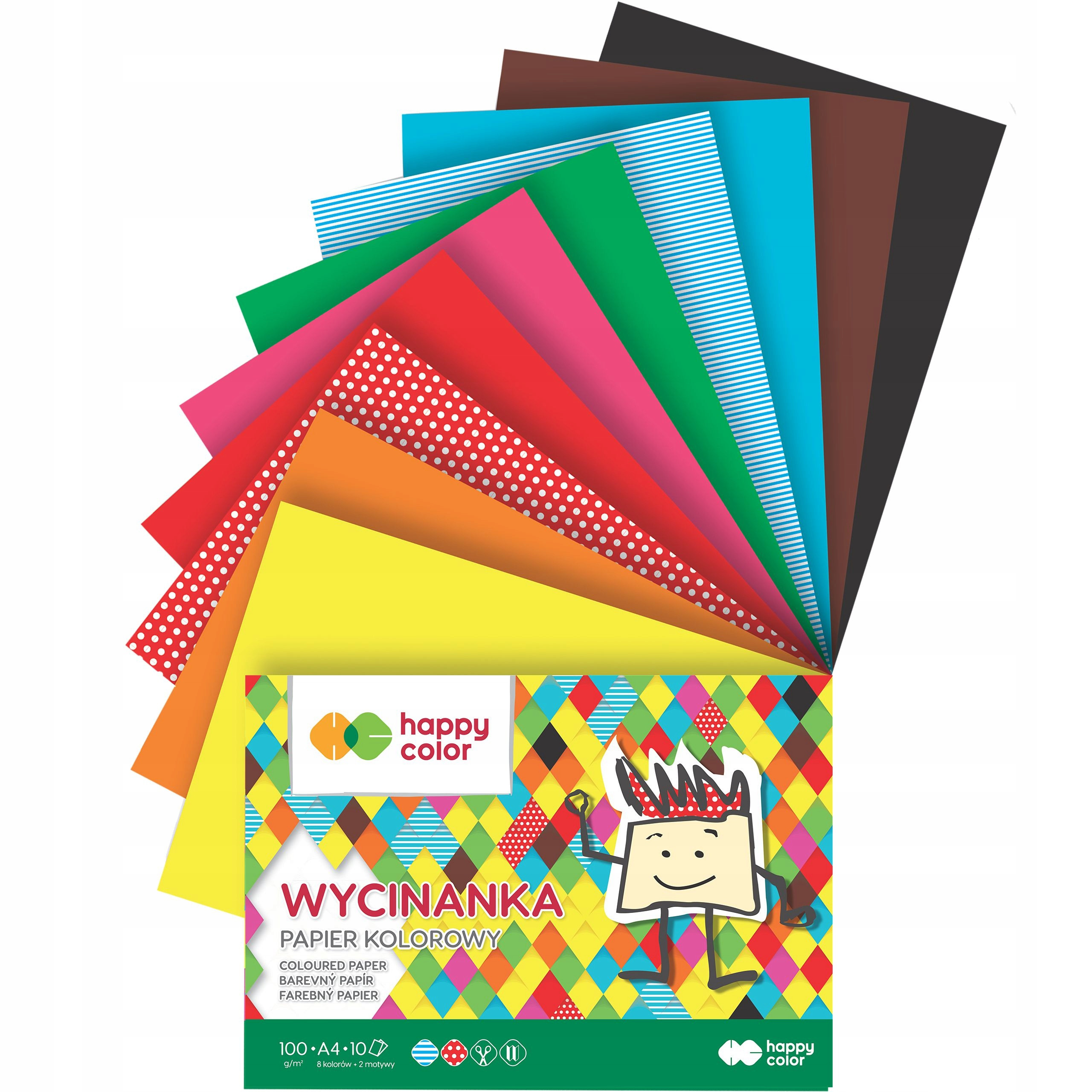 Blok Wycinanka, A4 10 ark, 100 g, Happy Color (3710 2030-A10)
