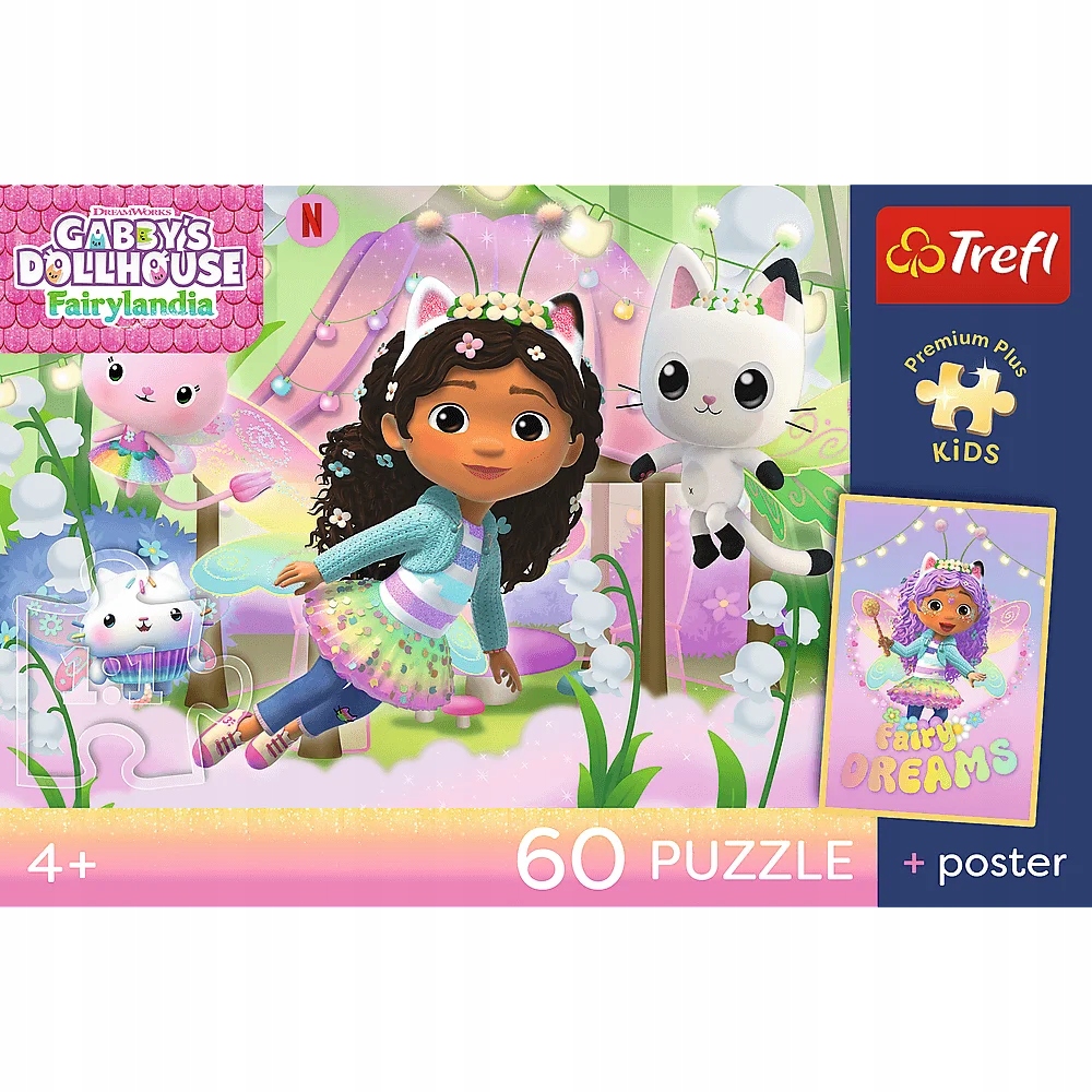 Puzzle 60 Premium Plus Kids: Gabi i kocie przygody, Koci Domek Gabi