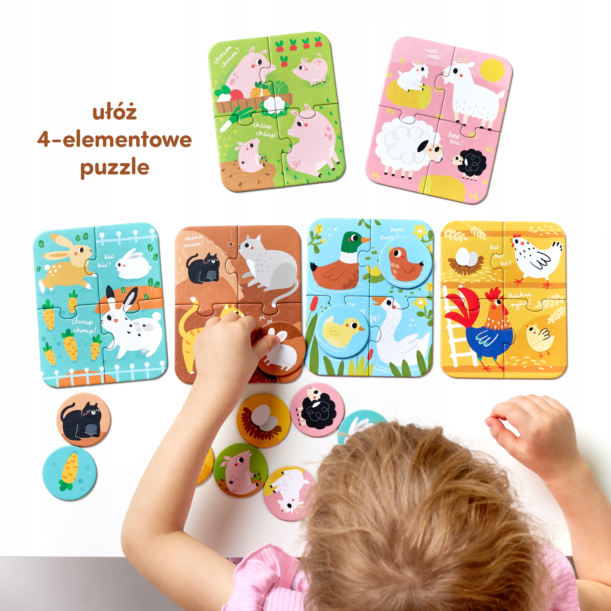 Puzzle Zwierzęta małe i duże (8078693)