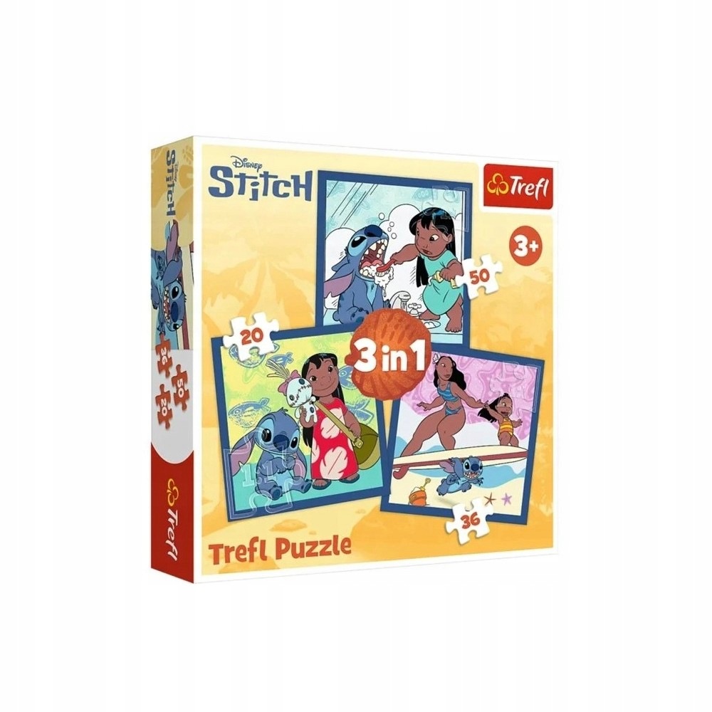 Puzzle 3 w 1: Czas ze Stitchem (34896)