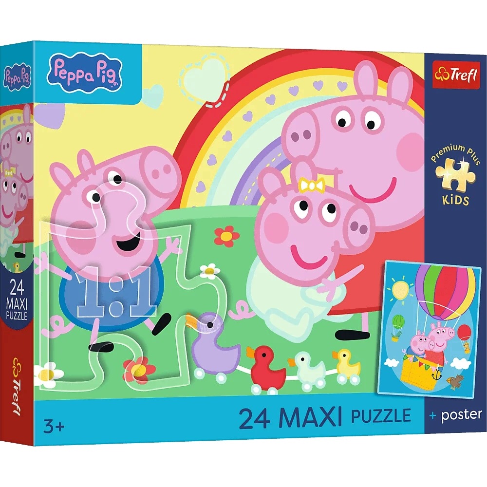 Puzzle 24 Maxi Premium Plus Kids Świnka Peppa - Świnkowe dni (14387)