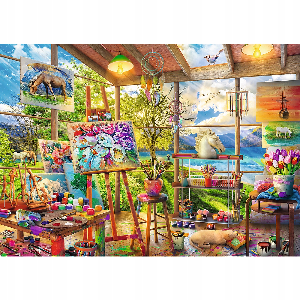 Puzzle 2x500: Sztuka malowania (37530)