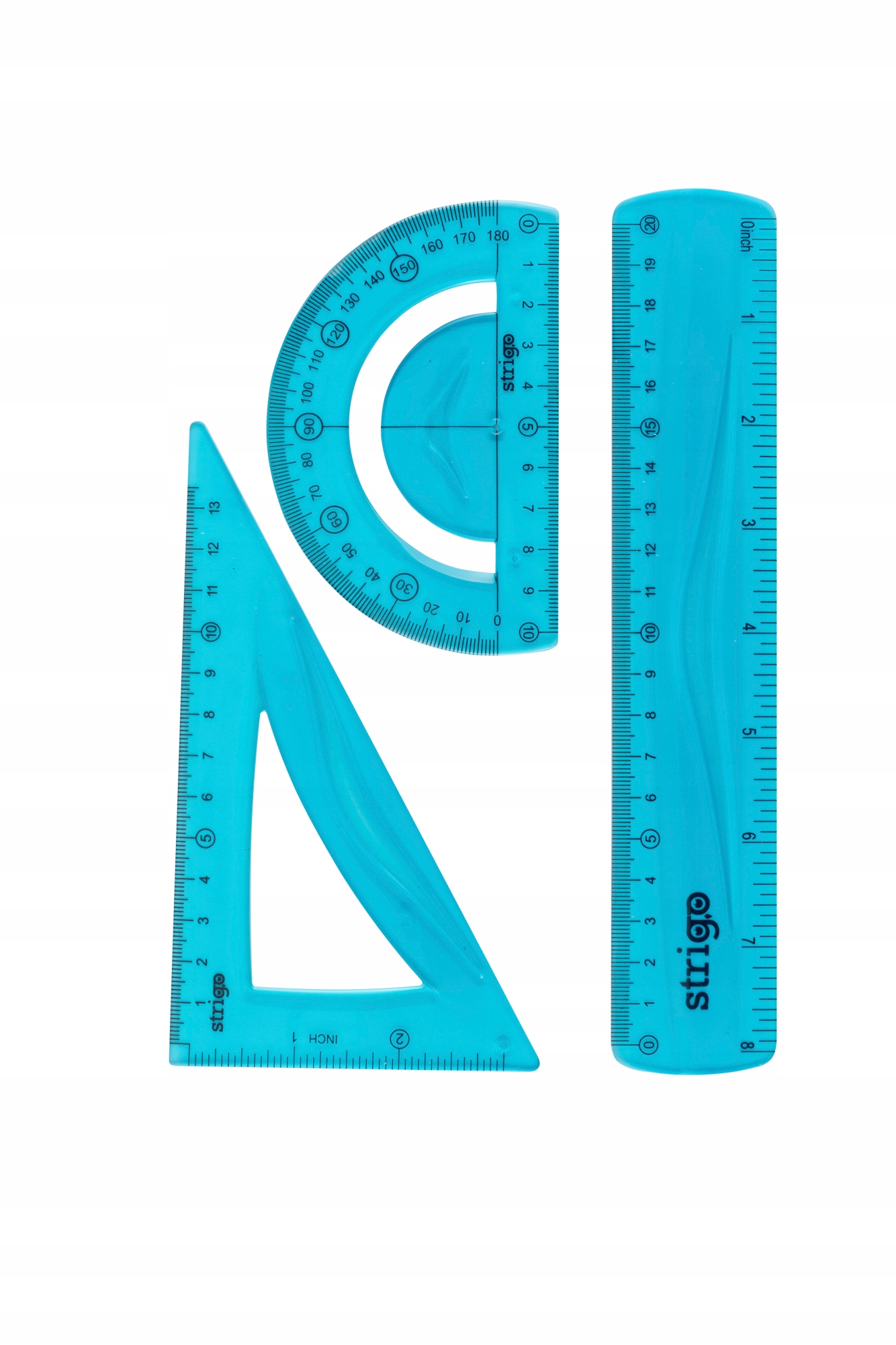 Zestaw geometryczny elastyczny niebieski, STRIGO (2179)