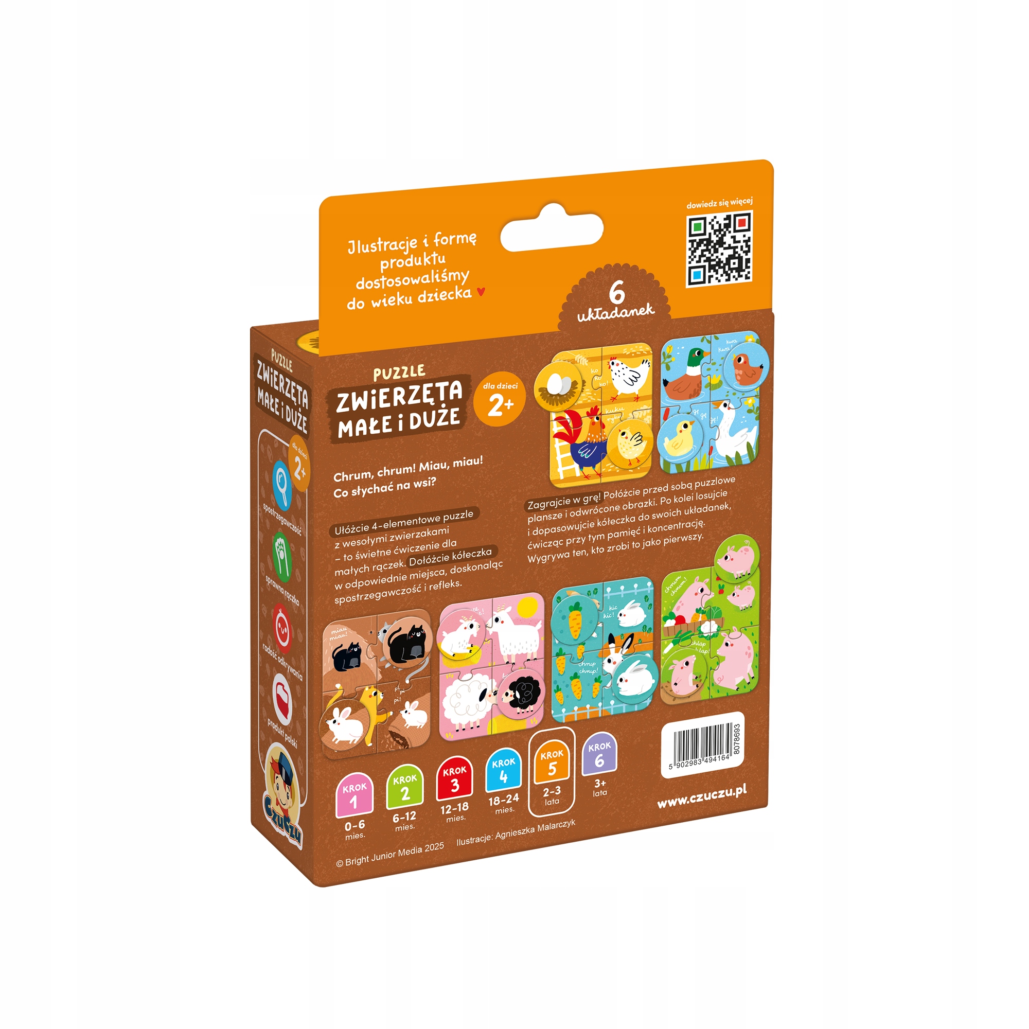 Puzzle Zwierzęta małe i duże (8078693)