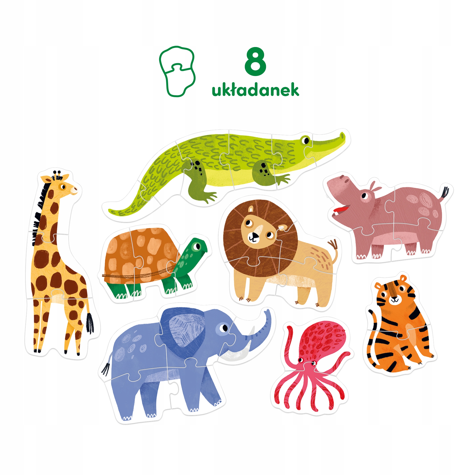 Puzzle progresywne Dzikie zwierzątka (8078691)