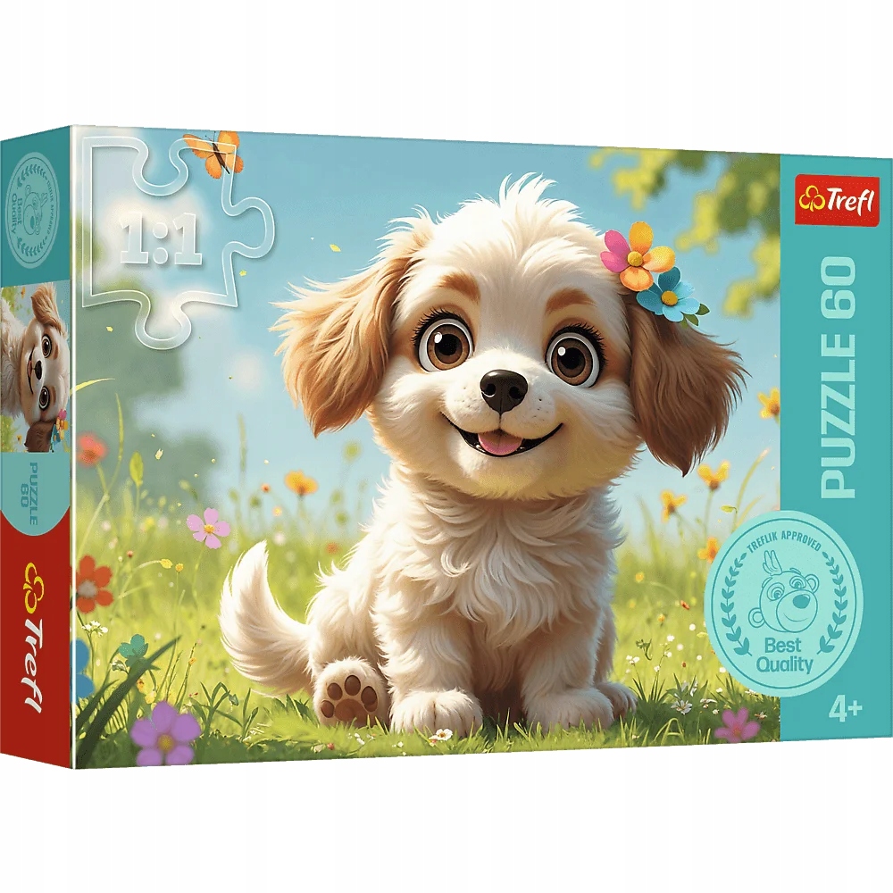Puzzle 60 Szczeniaczkiem być!