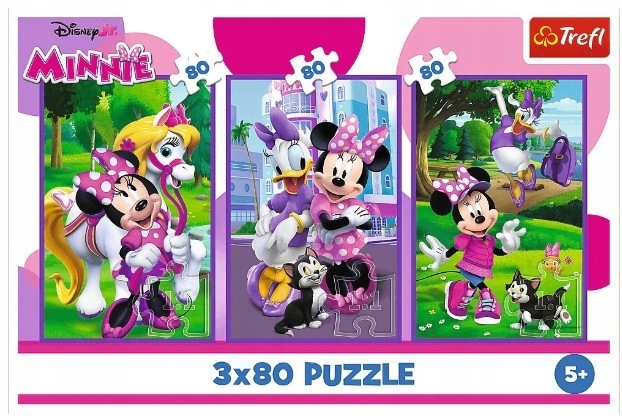 Puzzle 3 x 80: Minnie i przyjaciele (34889)