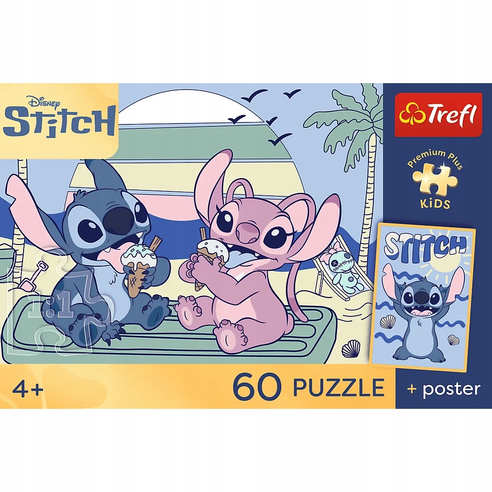 Puzzle 60 Premium Plus Kids: Zabawa ze Stitchem, Lilo & Stitch (17430)