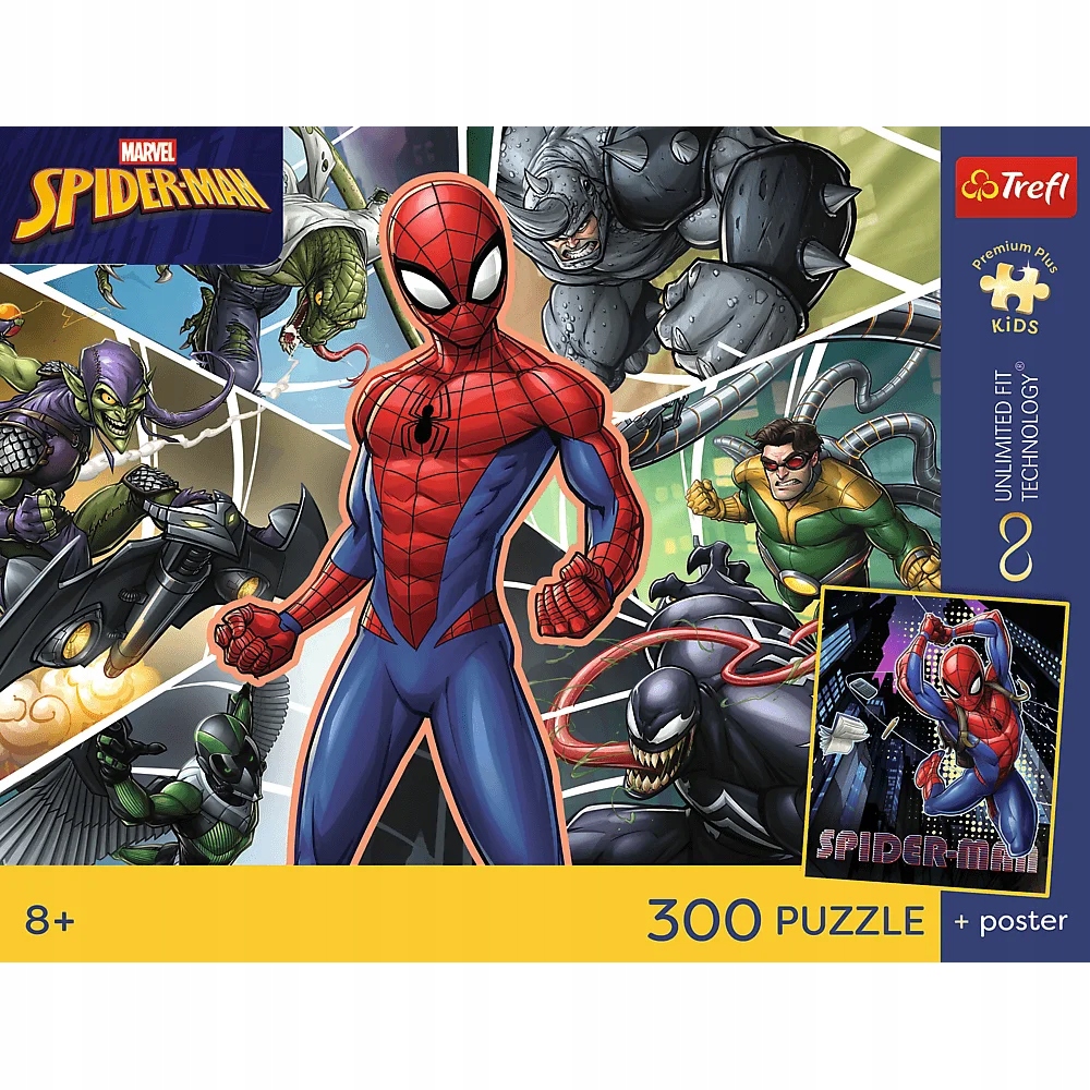 Puzzle 300 Premium Plus Kids: Ukryty bohater, Marvel (23047)
