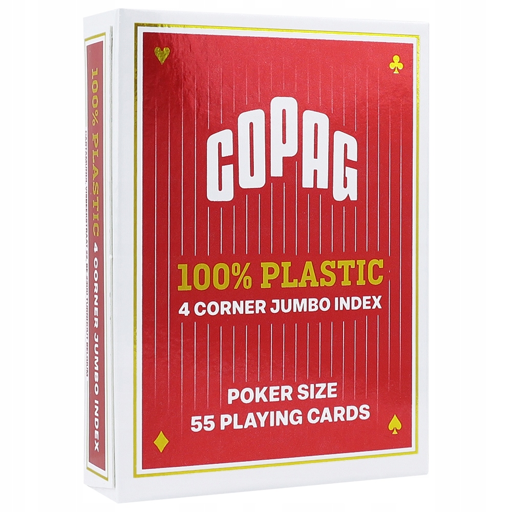 Karty Copag Poker 4 Corner Jumbo Czerwone