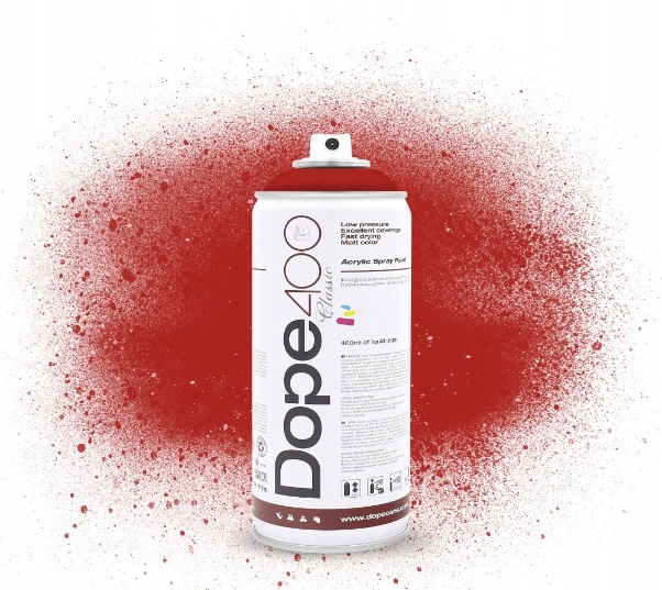 Farba w spayu 400ml Classic D-030 Signal Red, Dope Cans