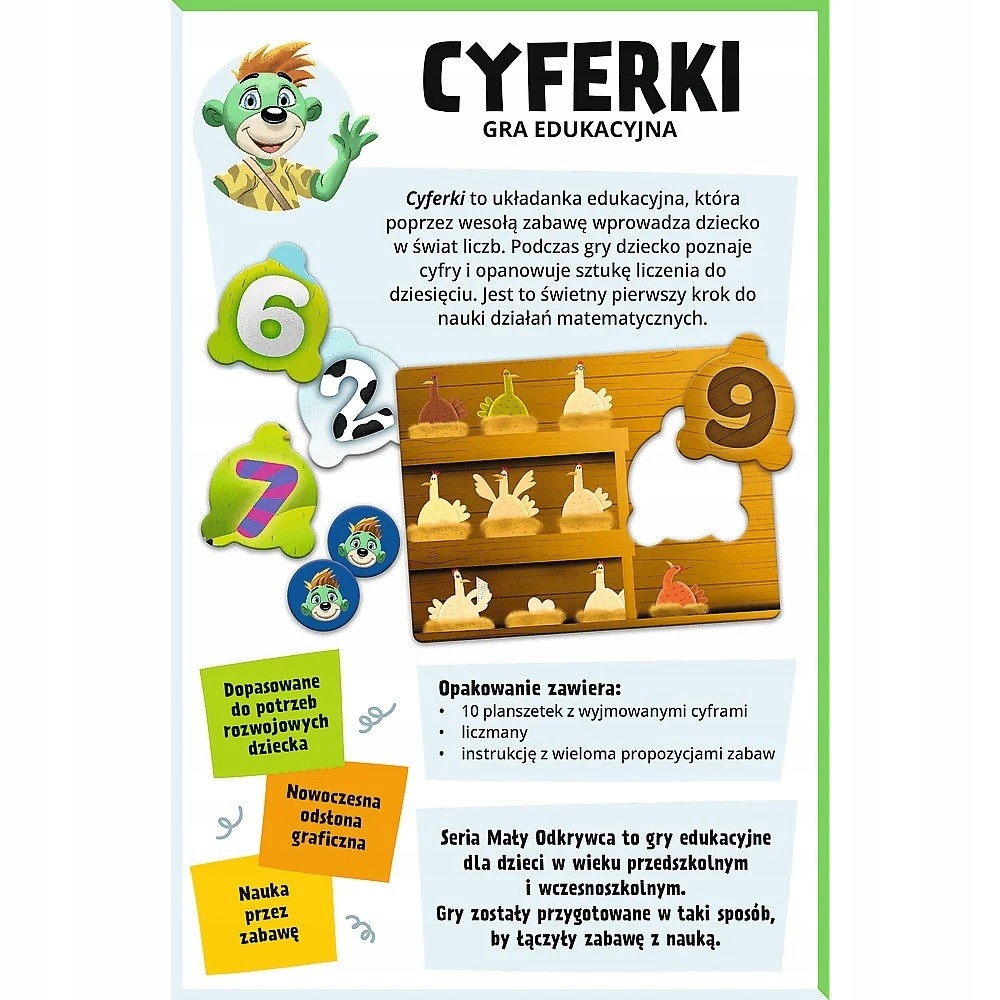 Gra dla dzieci Cyferki, Mały Odkrywca (02810)