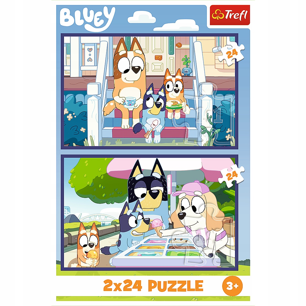 Puzzle 2x24: Zabawna Bluey (34446)